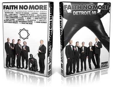 Artwork Cover of Faith No More 2015-05-08 DVD Detroit Proshot