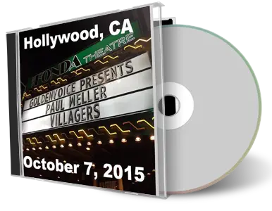 Artwork Cover of Paul Weller 2015-10-07 CD Hollywood Audience