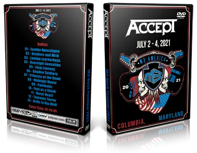 Artwork Cover of Accept 2021-07-03 DVD M3 Rock Festival Proshot