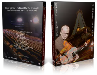 Artwork Cover of David Gilmour 2002-01-23 DVD Paris Audience