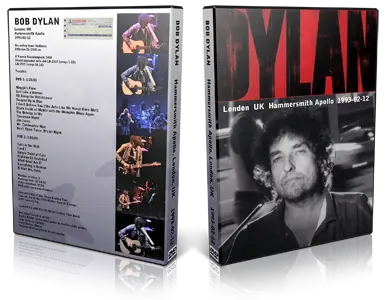 Artwork Cover of Bob Dylan 1993-02-12 DVD London Audience