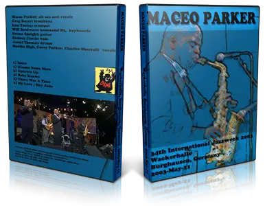 Artwork Cover of Maceo Parker 2003-05-11 DVD Burghausen Proshot