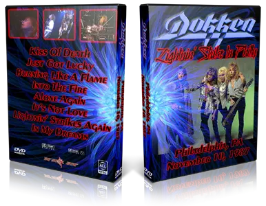 Artwork Cover of Dokken 1987-11-10 DVD Philadelphia Proshot