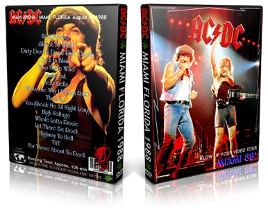 Artwork Cover of ACDC 1988-08-11 DVD Miami Audience