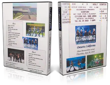 Artwork Cover of Scorpions 2010-07-29 DVD Ontario Audience