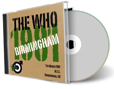 Artwork Cover of The Who 1981-03-07 CD Birmingham Audience
