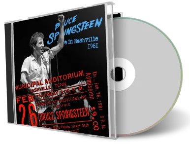 Front cover artwork of Bruce Springsteen 1981-02-26 CD Nashville Audience