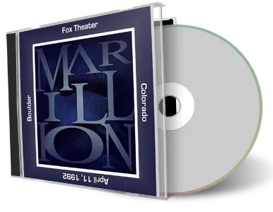Front cover artwork of Marillion 1992-04-11 CD Boulder Soundboard