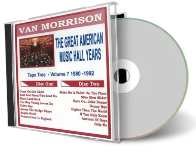 Front cover artwork of Van Morrison Compilation CD Volume 07 The Great American Music Hall Years 1980 1992 Audience