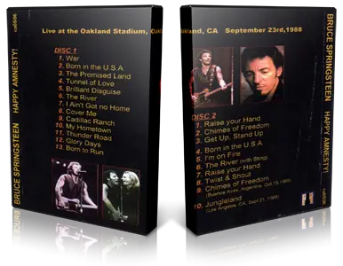 Artwork Cover of Bruce Springsteen 1988-09-23 DVD Oakland Audience