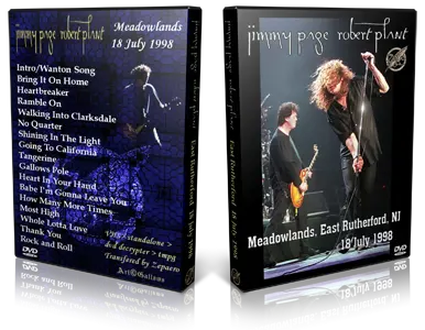 Artwork Cover of Jimmy Page and Robert Plant 1998-07-18 DVD East Rutherford Audience
