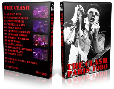 Artwork Cover of The Clash 1980-02-27 DVD Paris Proshot
