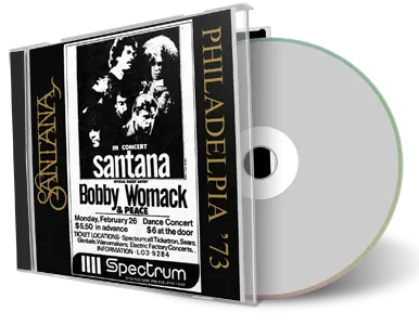 Front cover artwork of Carlos Santana 1973-02-26 CD Philadelphia Soundboard