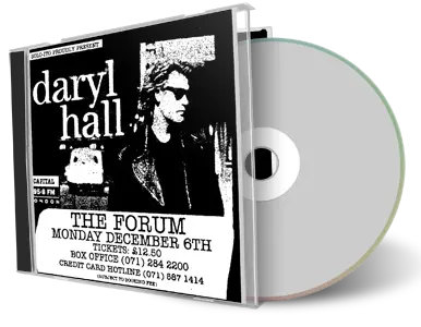Front cover artwork of Daryl Hall 1993-12-06 CD London Audience