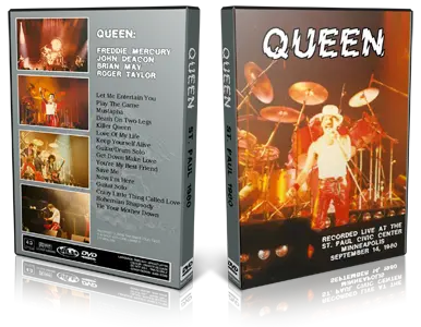 Artwork Cover of Queen 1980-09-14 DVD Minneapolis Audience