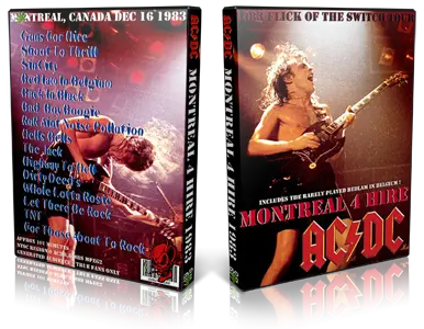 Artwork Cover of ACDC 1983-12-16 DVD Montreal Audience