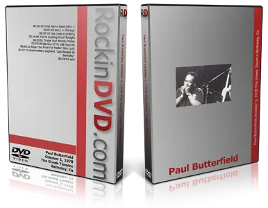 Artwork Cover of Paul Butterfield 1978-10-01 DVD Berkeley Proshot