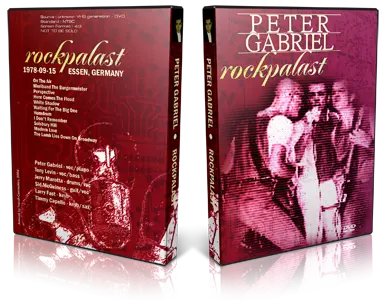Artwork Cover of Peter Gabriel 1978-09-15 DVD Rockpalast Proshot