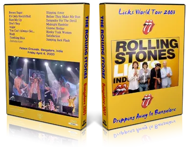 Artwork Cover of Rolling Stones 2003-04-04 DVD Bangalore Proshot