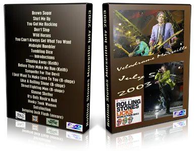Artwork Cover of Rolling Stones 2003-07-05 DVD Marseille Audience