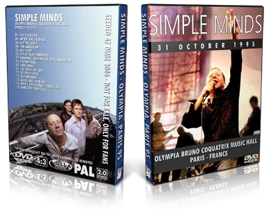 Artwork Cover of Simple Minds 1995-10-31 DVD Paris Proshot