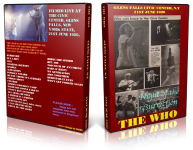 Artwork Cover of The Who 1989-06-21 DVD New York City Audience