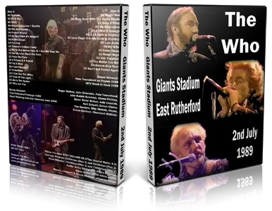 Artwork Cover of The Who 1989-07-02 DVD New Jersey Proshot