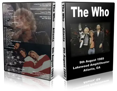 Artwork Cover of The Who 1989-08-09 DVD Atlanta Proshot