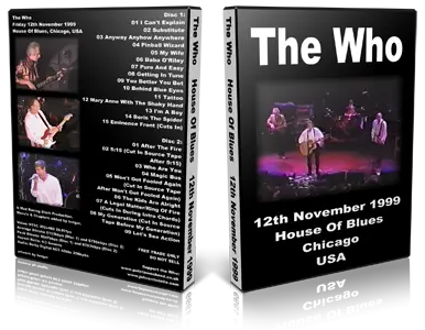 Artwork Cover of The Who 1999-11-12 DVD Chicago Proshot