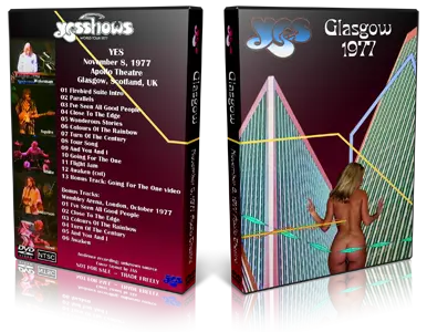 Artwork Cover of Yes 1977-11-08 DVD Glasgow Audience
