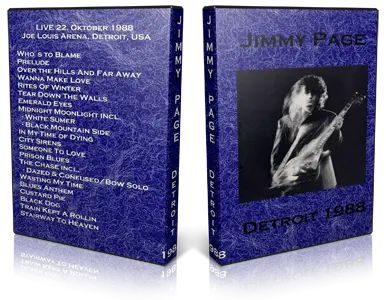 Artwork Cover of Jimmy Page 1988-10-22 DVD Detroit Audience