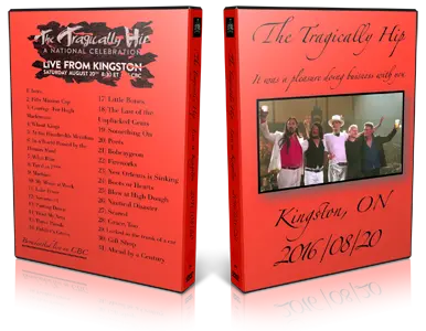 Artwork Cover of The Tragically Hip 2016-08-20 DVD Kingston Proshot