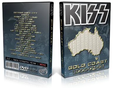 Artwork Cover of Kiss Gold Coast 2001-04-13 DVD Carrara Audience