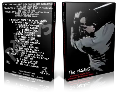 Artwork Cover of The Pagans 1986-10-31 DVD Lakewood Audience