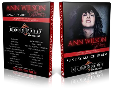 Artwork Cover of Ann Wilson 2017-03-19 DVD New Orleans Proshot