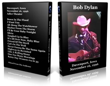 Artwork Cover of Bob Dylan 1996-11-16 DVD Davenport Audience