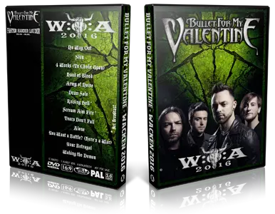 Artwork Cover of Bullet For My Valentine 2016-08-05 DVD Wacken Proshot
