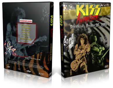 Artwork Cover of KISS 1984-10-26 DVD Stockholm Audience