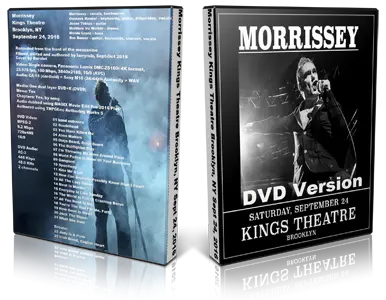 Artwork Cover of Morrissey 2016-09-24 DVD Brooklyn Audience