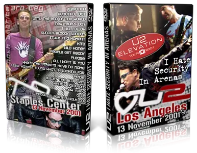 Artwork Cover of U2 2001-11-13 DVD Los Angeles Audience
