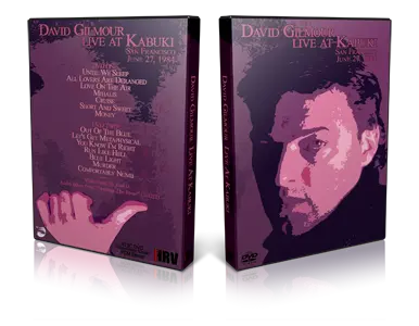 Artwork Cover of David Gilmour 1984-07-27 DVD San Francisco Audience