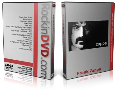 Artwork Cover of Frank Zappa 1978-09-08 DVD Munich Proshot