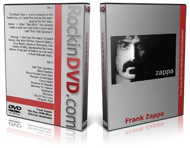 Artwork Cover of Frank Zappa 1988-05-08 DVD Vienna Audience