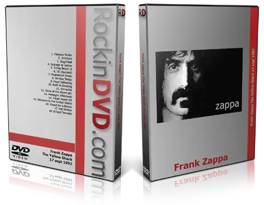 Artwork Cover of Frank Zappa 1992-09-17 DVD Frankfurt Proshot
