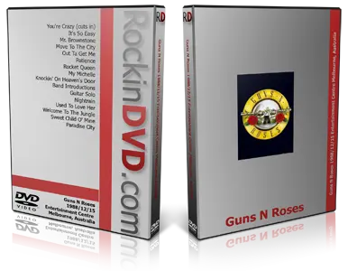 Artwork Cover of Guns N Roses 1988-12-15 DVD Melbourne Proshot