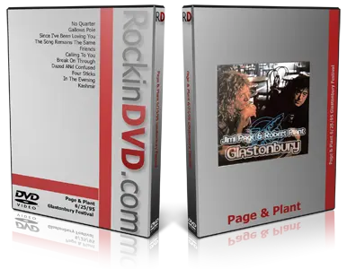 Artwork Cover of Jimmy Page and Robert Plant 1995-06-25 DVD Glastonbury Proshot