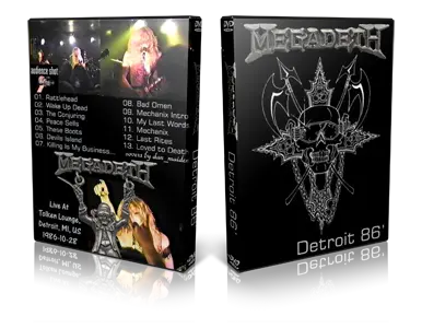 Artwork Cover of Megadeth 1986-10-28 DVD Detroit Audience