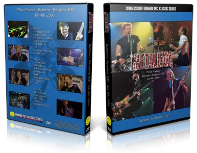 Artwork Cover of Metallica 2000-07-04 DVD Baltimore Proshot