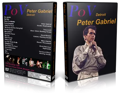 Artwork Cover of Peter Gabriel 1986-11-17 DVD Detroit Audience