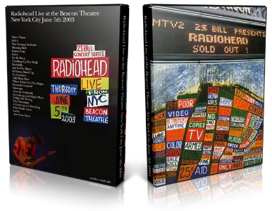 Artwork Cover of Radiohead 2003-06-05 DVD New York City Proshot